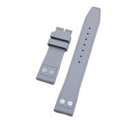 JVEIWAD 20mm 21mm 22mm Comfortable Fluororubber FKM Rubber Watchband Compatible With IWC Strap Big Pilot Portofino TOP Watch Band With Rivet(Grey,21mm Plain Buckle,Gold Fold Buckle)