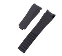 JVEIWAD 20mm 21mm Rubber Watch Compatible With Rolex Black Green Blue Compatible With Water Ghost Ditongna GMT RUBBER B Silicone Waterproof Chain(Black no clasp,20mm)