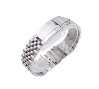 JVEIWAD 20mm 904 Stainless Steel Bracelet Compatible With Rolex For Jubilee Curved End Men Metal WatchBand Folding Buckle Accessories(20mm)