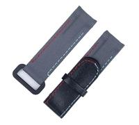 JVEIWAD 20mm Curved End Two Spring Bar Adjustable Nylon Fabric Leather Black White Watch Band Compatible With Rolex Strap DAYTONA SUBMARINER Diw Wat(Grey Color Lines)