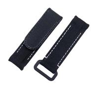 JVEIWAD 20mm Curved End Two Spring Bar Adjustable Nylon Fabric Leather Black White Watch Band Compatible With Rolex Strap DAYTONA SUBMARINER Diw Wat(Blakc White Lines)