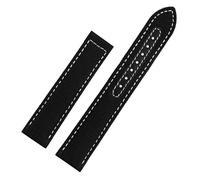 JVEIWAD 20mm Woven Canvas Watch Strap Compatible With Omega Compatible With Seamaster 300 AT150 Fabric Leather Nylon AQUA TERRA 150 Blue Black Watchband Buckle(Blackwhite No buckle,19mm)