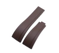 JVEIWAD 20mm21mm Soft Rubber Watchband Compatible With Rolex Strap GMT OYSTERFLEX Daytona Submariner GMT Yacht-Master Folding Buckle(Brown,20mm)