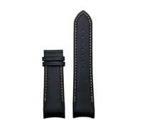 JVEIWAD 22mm 23mm 24mm Calfskin Cow Leather Watchband Compatible With Tissot T035 T035617 627 407 410 Watch Strap Bracelets Butterfly Buckle(Black orange,22mm)