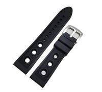 JVEIWAD 22mm 24mm Rubber Strap Compatible With Soleil Silicone Watch With Black Bird Yellow Wolf Seiko Canned Universal Bracelet(24MM)