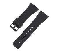 JVEIWAD 22mm 30mm Silicone Sport Strap Stainless Steel Buckle Release Black Waterproof Rubber Men Replace Bracelet Watch Band Belt(30mm black buckle)