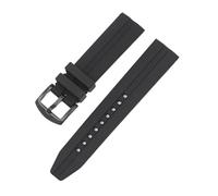 JVEIWAD 22mm 30mm Silicone Sport Strap Stainless Steel Buckle Release Black Waterproof Rubber Men Replace Bracelet Watch Band Belt(22mm black buckle)