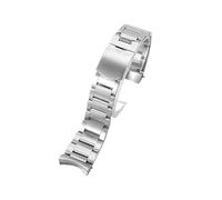 JVEIWAD 22mm Solid Stainless Steel Link Bracelet Compatible With Tudor Heritage Black Bay Watch Strap Beads Of Rice Curved End Band Tool(Sliver)