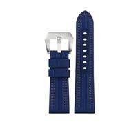 JVEIWAD 24mm 26mm Nylon Canvas Watch Strap Compatible With Panerai 00984 985 Accessories Bracelet Black Blue(Blue gl sk,26mm)