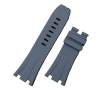 JVEIWAD 30mm Multiple Colors Soft Rubber Silicone Watchband Watch Band Compatible With AP Strap 26400 44mm Case Compatible With Audemars And Piguet Belt(Grey,Without Buckle)
