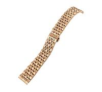 JVEIWAD 316L Stainless Steel Watchband 18mm 19mm 20mm 21mm 22mm 23mm 24mm Compatible With Citizen Eco-drive Compatible With Casio Compatible With Certina Bracelets Watch Strap Tool(Rosegold,21mm)