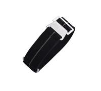 JVEIWAD 60s French Troops Parachute Bag Elastic Watch Strap 20mm 22mm Nylon Watchbands Man's Universal Smart Watch Fabric Wristband(Black-khaki Line,22mm)