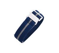 JVEIWAD 60s French Troops Parachute Bag Elastic Watch Strap 20mm 22mm Nylon Watchbands Man's Universal Smart Watch Fabric Wristband(Navy Sand,20mm)