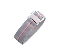 JVEIWAD 60s French Troops Parachute Bag Elastic Watch Strap 20mm 22mm Nylon Watchbands Man's Universal Smart Watch Fabric Wristband(Grey White Orange,20mm)