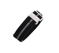 JVEIWAD 60s French Troops Parachute Bag Elastic Watch Strap 20mm 22mm Nylon Watchbands Man's Universal Smart Watch Fabric Wristband(Black Sand,22mm)
