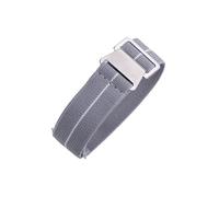JVEIWAD 60s French Troops Parachute Bag Elastic Watch Strap 20mm 22mm Nylon Watchbands Man's Universal Smart Watch Fabric Wristband(Grey-White Line,22mm)
