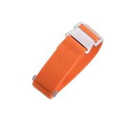 JVEIWAD 60s French Troops Parachute Bag Elastic Watch Strap 20mm 22mm Nylon Watchbands Man's Universal Smart Watch Fabric Wristband(Orange,22mm)