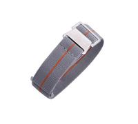 JVEIWAD 60s French Troops Parachute Bag Elastic Watch Strap 20mm 22mm Nylon Watchbands Man's Universal Smart Watch Fabric Wristband(Grey-Orange Line,20mm)