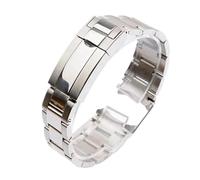 JVEIWAD 904L Stainless Steel Watch Strap Compatible With Rolex Explorer 2 Ditongna Diver Green Black Water Ghost King Accessories 20mm 21mm(Bright silver,21mm)