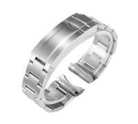 JVEIWAD 904L Stainless Steel Watch Strap Compatible With Rolex Explorer 2 Ditongna Diver Green Black Water Ghost King Accessories 20mm 21mm(Frosting silver,21mm)