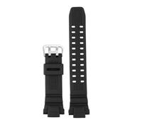 JVEIWAD Black Orange Silicone Watchbands Compatible With Casio G-SHOCK 5121 GW-3500B GW-3000B GW-2000 Men Sport Strap Watch Accessories Band(Black silver)