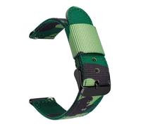 JVEIWAD Camo Nylon Strap 18/20/22/24mm Quick Release Camouflage Men Canvas Sport Replace Bracelet Watch Band Belt Accessories(Green camo 02,20mm)