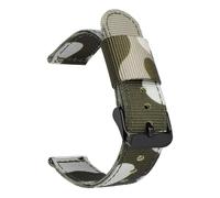 JVEIWAD Camo Nylon Strap 18/20/22/24mm Quick Release Camouflage Men Canvas Sport Replace Bracelet Watch Band Belt Accessories(Khaki camo 02,20mm)