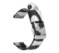 JVEIWAD Camo Nylon Strap 18/20/22/24mm Quick Release Camouflage Men Canvas Sport Replace Bracelet Watch Band Belt Accessories(White camo 01,20mm)