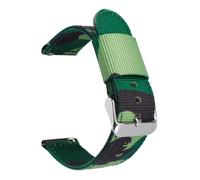 JVEIWAD Camo Nylon Strap 18/20/22/24mm Quick Release Camouflage Men Canvas Sport Replace Bracelet Watch Band Belt Accessories(Green camo 01,20mm)
