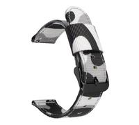JVEIWAD Camo Nylon Strap 18/20/22/24mm Quick Release Camouflage Men Canvas Sport Replace Bracelet Watch Band Belt Accessories(White camo 02,18mm)