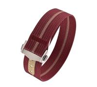 JVEIWAD Canvas Nylon Strap 20mm Compatible With Omega XCompatible With Swatch MoonSwatch Men Women Sport Folding Buckle WatchBand For Seiko Bracelet(Rose Red Khaki)