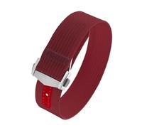 JVEIWAD Canvas Nylon Strap 20mm Compatible With Omega XCompatible With Swatch MoonSwatch Men Women Sport Folding Buckle WatchBand For Seiko Bracelet(Rose Red)