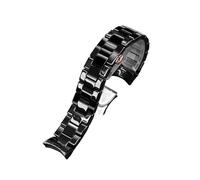 JVEIWAD Ceramic Case Watchband Compatible With Armani Watch AR1451 AR1452 AR1400 AR1410 AR1421 AR1440 Men's Black Strap Accessories(AR-1410 strap)