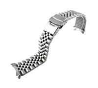 JVEIWAD Compatible With Casio Duro MDV-107-1A MDV-106 Strap Marlin Replacement Diving Metal Curved End Stainless Steel Watch Band Bracelet 22mm(Silvery 5)