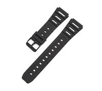 JVEIWAD Compatible With Casio Straps Accessorise Watchband CA-53W CA-61W FT-100W W-520U W-720G Tpu Soft Watchbands 18mm 20mm Wristband Belt FT100W(Black-black,18mm)