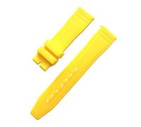 JVEIWAD Compatible With Iwc Watch BandSoft Waterproof Natural Fluorous FKM Rubber Watchband Compatible With EUR Strap Big Pilot's Top 20mm 21mm 22mm(Yellow,18mm)