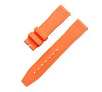 JVEIWAD Compatible With Iwc Watch BandSoft Waterproof Natural Fluorous FKM Rubber Watchband Compatible With EUR Strap Big Pilot's Top 20mm 21mm 22mm(Orange,21mm)