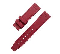 JVEIWAD Compatible With Iwc Watch BandSoft Waterproof Natural Fluorous FKM Rubber Watchband Compatible With EUR Strap Big Pilot's Top 20mm 21mm 22mm(Red,20mm)