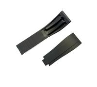 JVEIWAD Compatible With Rolex Strap Compatible With DAYTONA SUBMARINER GMT Yacht-Master OYSTERFLEX Glidelock Colorful Soft Nature Rubber Watchband 20/21mm(1 black,20mm)