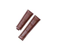 JVEIWAD Compatible With SWatch Bracelet Compatible With Rolex DAYTONA Calf Leather Watchband Accessories Waterproof Watch Strap 20mm Black Brown(Brown)