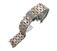 JVEIWAD Compatible With Tissot Classic T065 1853 .430 T065430A T065407 316L Stainless Steel 19mm Watch Strap Butterfly Clasp Watchband Bracelets(Silver rosegold)