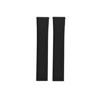 JVEIWAD Convex Shape CTS FKM Rubber Watch Strap 19mm 20mm 21mm 22mm FKM CTS Watchband Quick Release Butterfly Buckle Cut-To-Size(Black No Buckle,20mm)