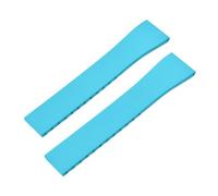 JVEIWAD CTS FKM Rubber Watch Band Strap 16mm 18mm 19mm 20mm 21mm 22mm Quick Release Black Buckle Cut-to-Size Sweatproof(SkyBlue No Buckle,21mmx18mm)