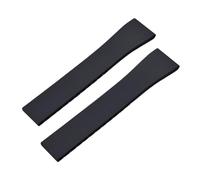 JVEIWAD CTS FKM Rubber Watch Band Strap 16mm 18mm 19mm 20mm 21mm 22mm Quick Release Black Buckle Cut-to-Size Sweatproof(Black No Buckle,22mmx18mm)