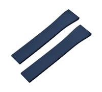 JVEIWAD CTS FKM Rubber Watch Band Strap 16mm 18mm 19mm 20mm 21mm 22mm Quick Release Black Buckle Cut-to-Size Sweatproof(Blue No Buckle,22mmx18mm)