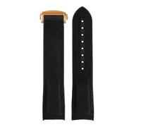 JVEIWAD Curved End Strap Compatible With Omega Seamaster 300 Ocean Speedmaster 8900 Planet Ocean Strap 20m 22mm Fabric Nylon Rubber Men Watch Band(Black rose gold,22mm)