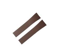 JVEIWAD Cut To Size Fluororubber Watch Band Fashion Quick Release Flat-end Universal CTS FKM Rubber Watch Strap 18mm 19mm 20mm 21mm 22mm(Brown,21MMX16MM_ROSE GOLD BUCKLE)