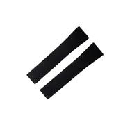 JVEIWAD Cut To Size Fluororubber Watch Band Fashion Quick Release Flat-end Universal CTS FKM Rubber Watch Strap 18mm 19mm 20mm 21mm 22mm(Black,20MMX16MM_SILVER BUCKLE)
