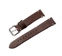 JVEIWAD Handmade Leather Watch Strap 20mm 22mm Compatible With Omega Compatible With Seiko Band Stitching Cowhide Bracelet Quick Release Wristband(Dark Brown,20mm)