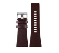 JVEIWAD Leather Wrist Band Compatible With Diesel DZ7406 DZ7408 DZ4280 DZ4343 Watch Strap 22mm 24mm 26mm 28mm 30mm 32mm 34mm Men's Bracelet(Brown silver clasp,26mm)